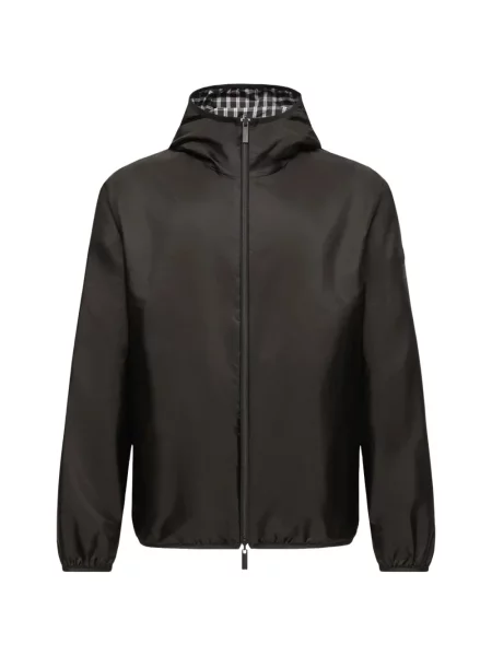 Geacă Moncler cu glugă negru