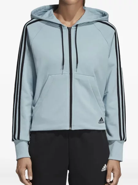 Cropp top Adidas cu dungi cu un umăr gol negru