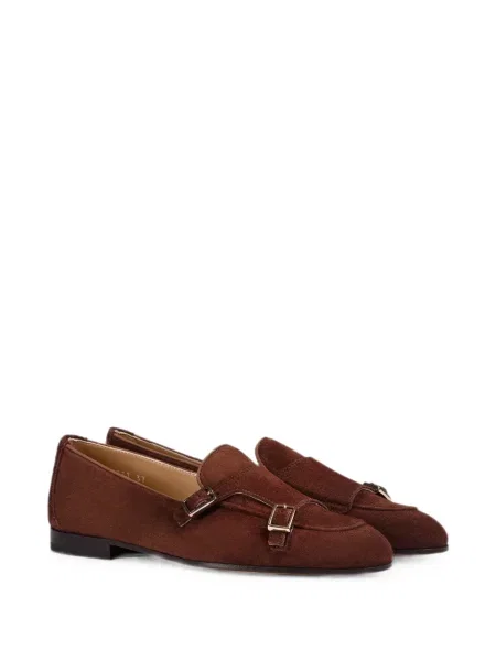 Loafers Doucal's σουέντ με αγκράφα καφέ