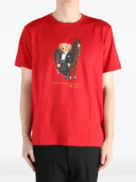 Șnur de strângere tricou Polo Ralph Lauren cu dungi violet