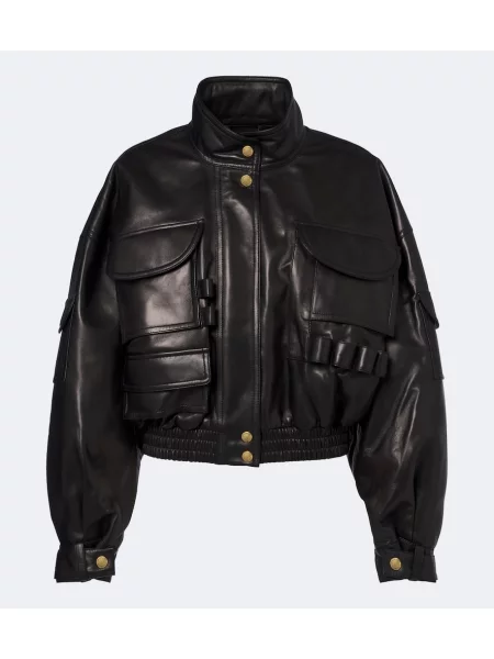 Decupat geanta de piele Balmain negru