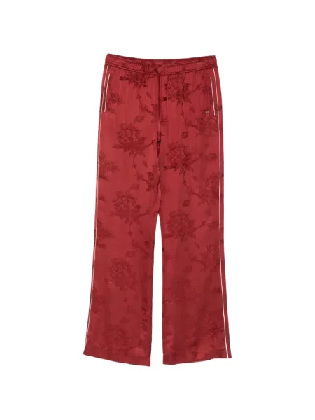 Květinové žakárové kalhoty Amiri červené