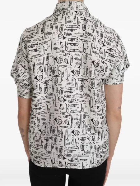 Cămașă Dolce & Gabbana cu imagine alb