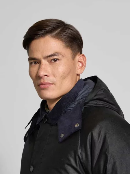 Parka o kroju regular fit ze sztruksowymi detalami Model Model "NOWOCZESNY BEAUFORT" Barbour granatowa