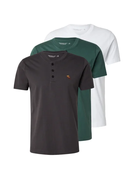 Abercrombie & Fitch Majica čokolada / zelena bela