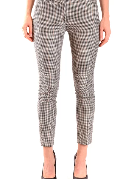 Pantaloni Dondup în carouri negru