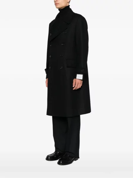 Двуредно палто Caruso черно