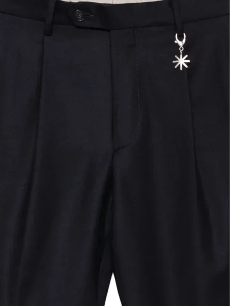 Pantaloni Manuel Ritz de lână albastru