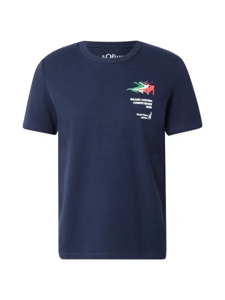 S.Oliver Tricou bleumarin / verde / roșu alb