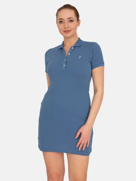 Jacey Quinn Košilové šaty indigo