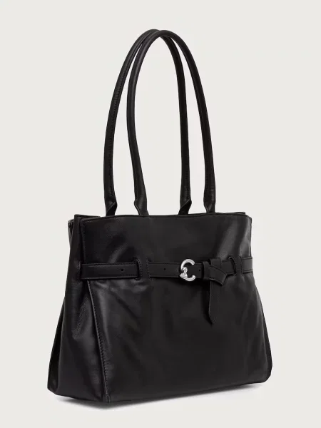 Coccinelle kabelka typu shopper dámska kožená čierna