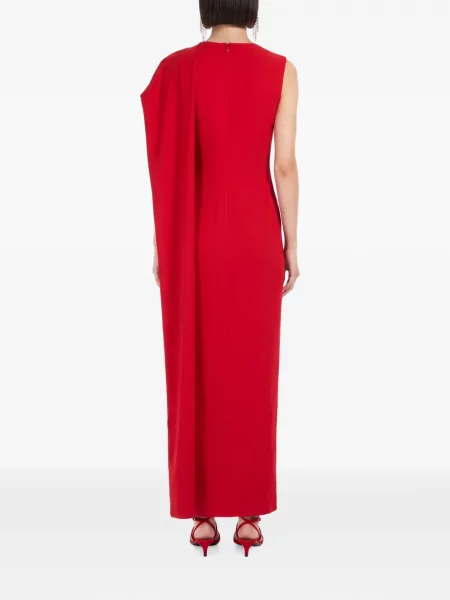Rochie maxi Roland Mouret asimetrică drapată roșu