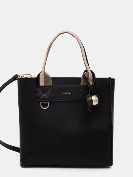 Furla torebka crossbody skórzana Divide It S Tote czarna