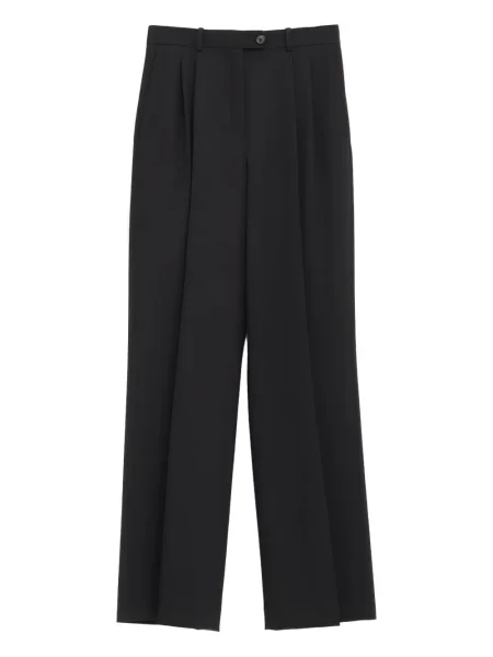 Pantaloni The Row plisate negru