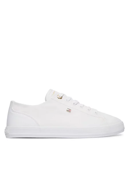 Tommy Hilfiger Tenis superge Th Foxing Sneaker Canvas bela