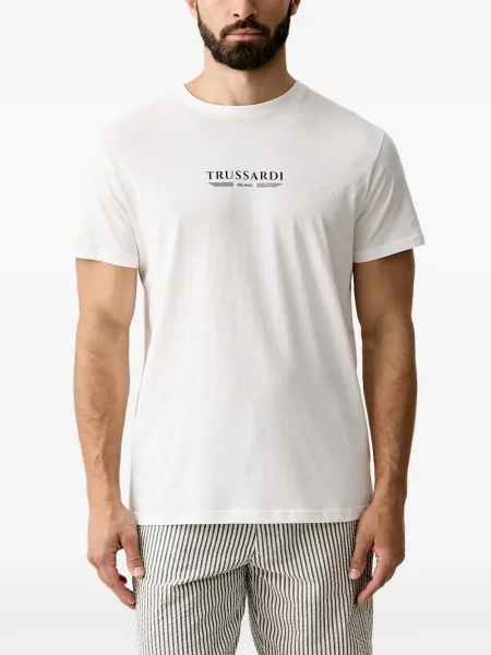 Tricou Trussardi cu imagine alb
