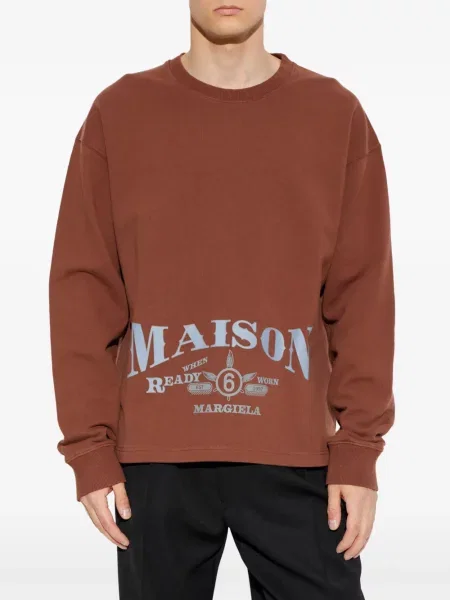 Hanorac Mm6 Maison Margiela cu imagine maro