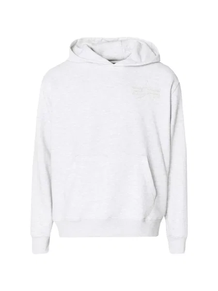 ALPHA INDUSTRIES Mikina Coach světle šedá / černá bílá