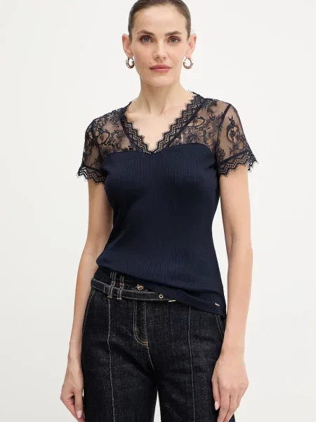 Блузка Morgan DLAMI принт квіти DLAMI бордовий