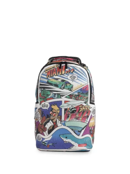 Rucsac Sprayground retro alb