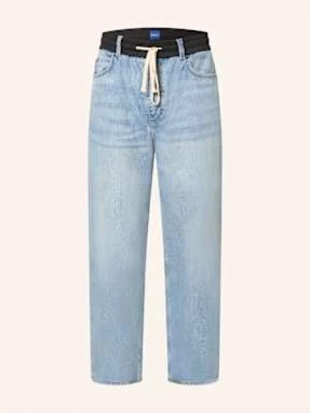 Hugo Blue Džíny Draisen Oversize Fit turquoise/aqua modré