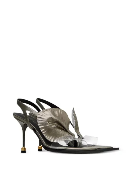 Sandale Vanda Novak cu volane slingback gri