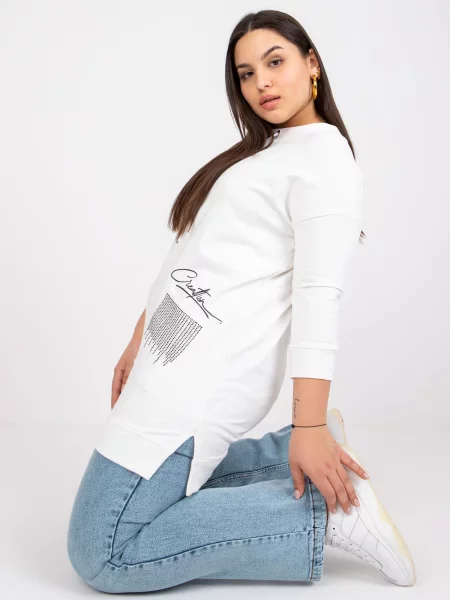 Tunică Fashionhunters alb