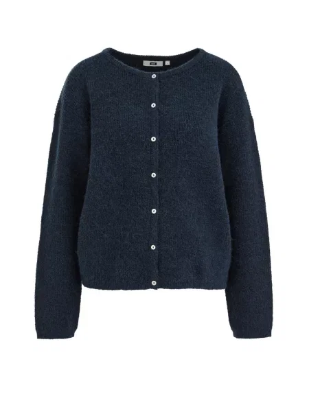 WE Fashion Geacă tricotată închis albastru