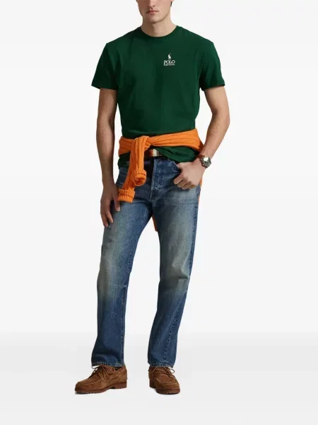 Ριγέ polo Polo Ralph Lauren με κουκούλα με αυτόγραφο λευκό