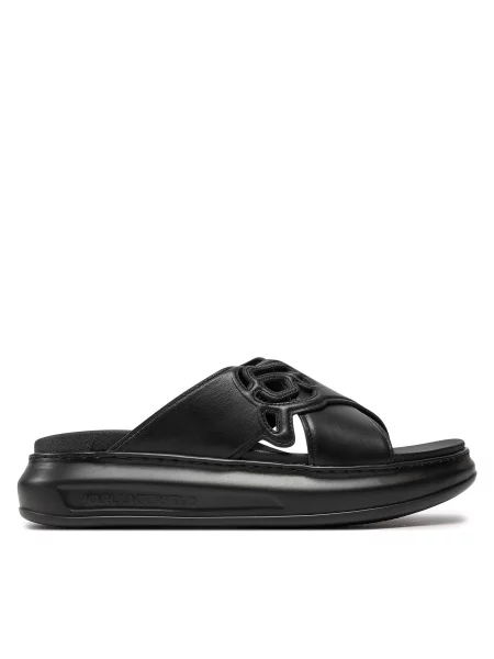 Natikači KARL LAGERFELD Black Lthr črna