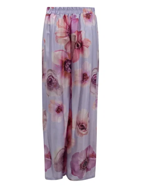 Pantaloni Sleep No More cu model floral violet