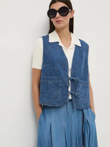 Medicine kamizelka jeansowa niebieska