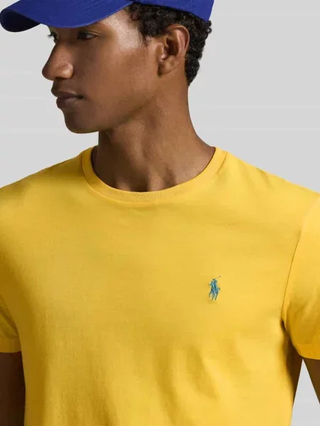 T-shirt o kroju regular fit z czystej bawełny Polo Ralph Lauren żółta