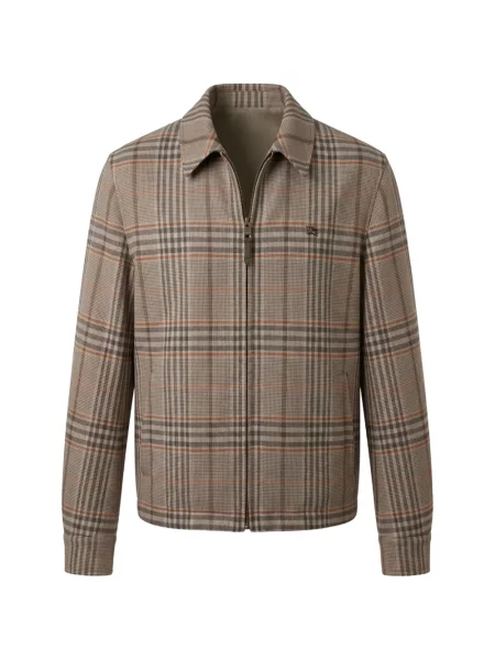Geacă Burberry de lână în carouri