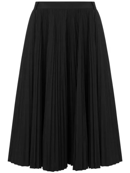 Fusta plisata Moschino plisată până la genunchi negru