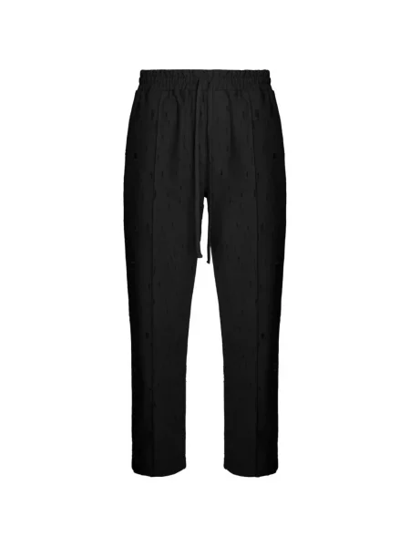 Kalhoty Hamza s oděrkami černé