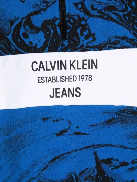 Bluza rozpinana dziecięca Calvin Klein niebieska