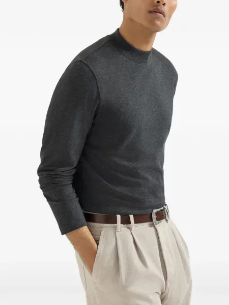 Lung tricou Brunello Cucinelli gri