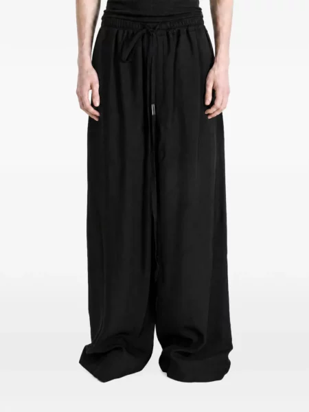Spodnie Ann Demeulemeester ze sznurkiem czarne