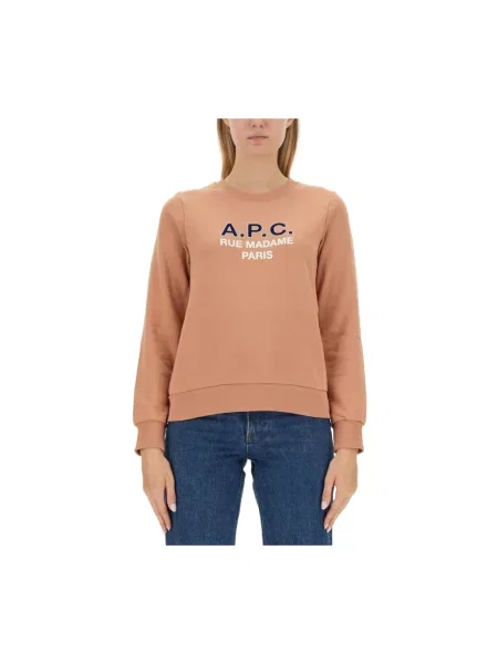 Bluza A.p.c. z logo różowa