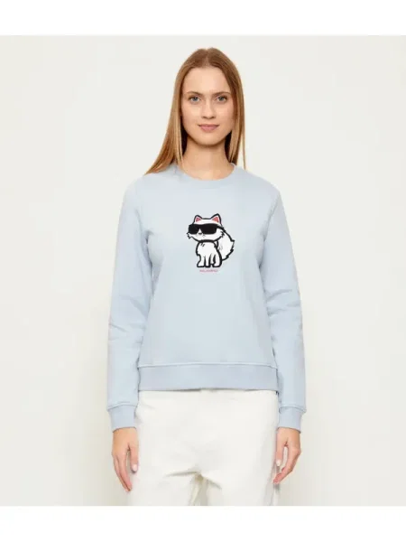 Karl Lagerfeld Hanorac ikon sketch | Straight fit albastru