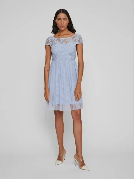 Vila Rochie cocktail Ulricana celest albastru