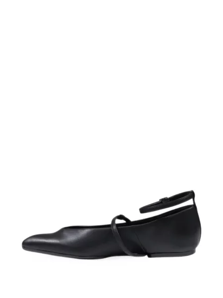 Balerini Armani Exchange cu cataramă cu bretele negru