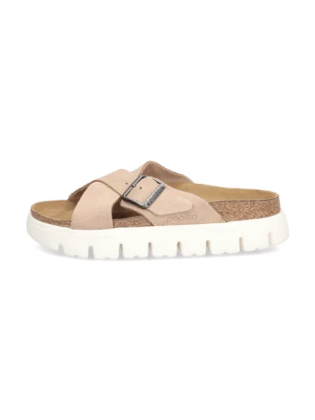 Chunky pantofle Birkenstock béžové