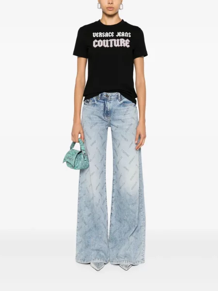 Marškinėliai Versace Jeans Couture juoda