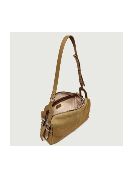 Pinko Geantă pe umăr 24 CLASSIC | piele întoarsă maro