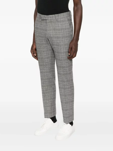 Pantaloni Karl Lagerfeld în carouri gri