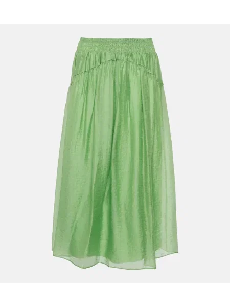 Fustă midi Vince până la genunchi verde