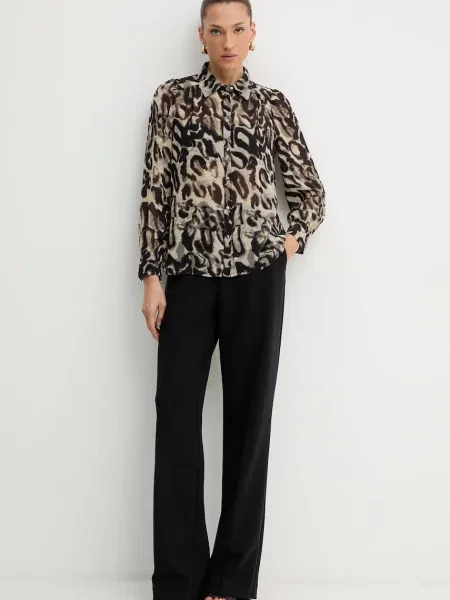 Классическая ошейниковый рубашка Morgan черная