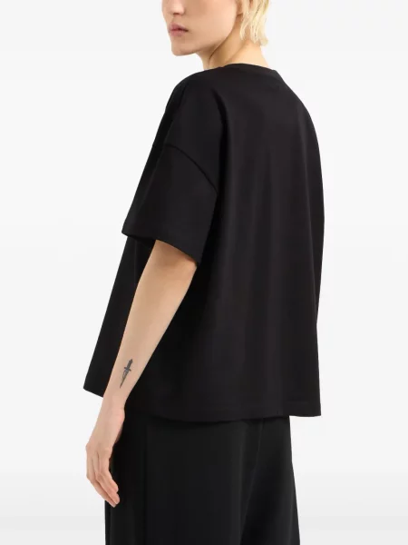 Tricou Armani Exchange cu broderie negru